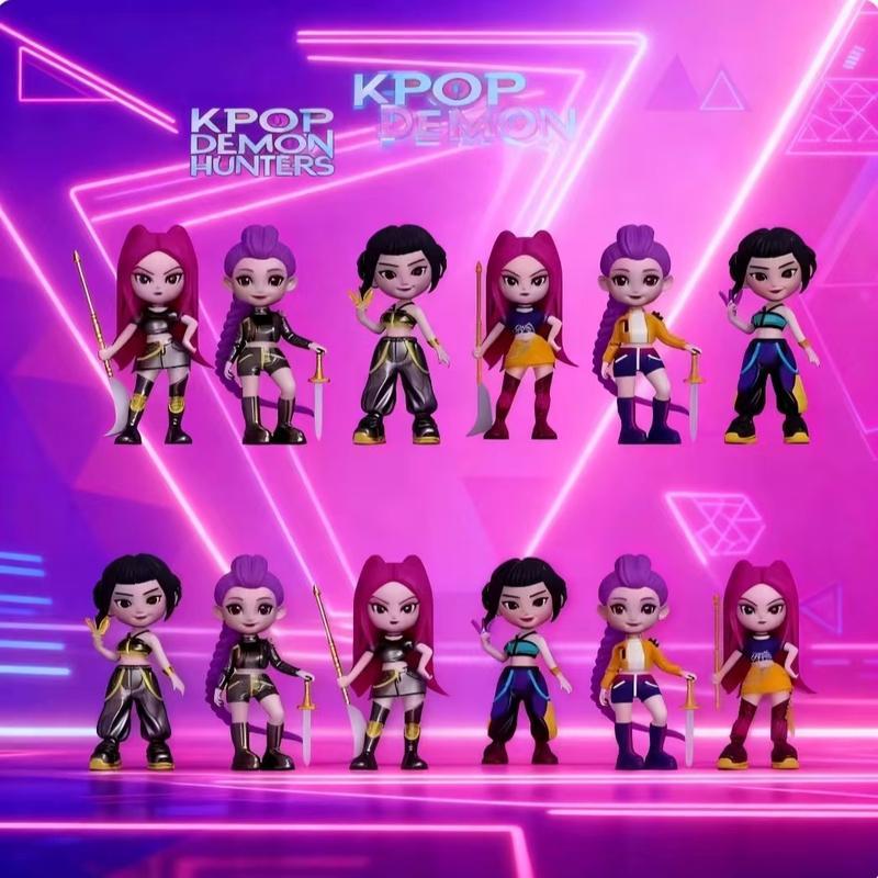 K-Pop Anime Figurines Collection Angle